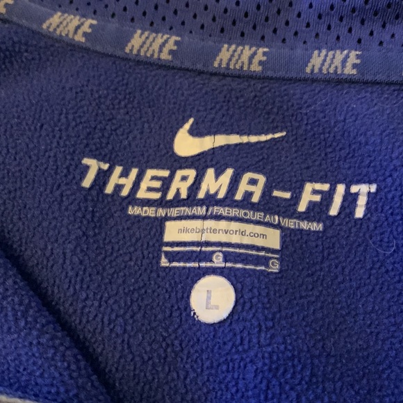 Nike Therma-Fit, 1/4 Zip Pullover, L, Royal Blue - Picture 2 of 3